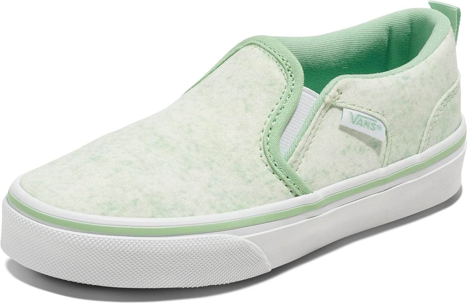 Кеды Vans Asher без шнурков для детей и подростков, зеленый