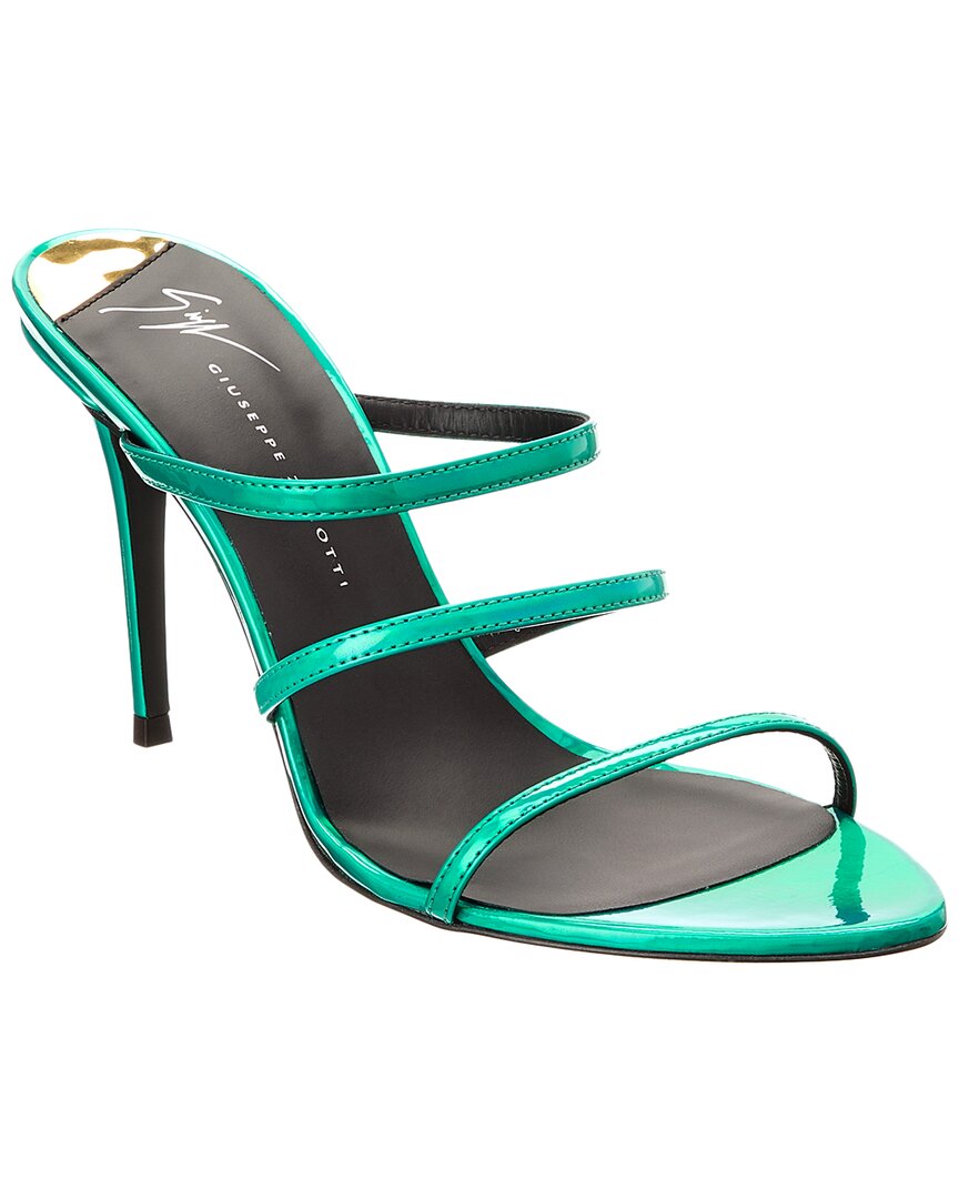 Виниловые сандалии Giuseppe Zanotti Alimha 90, зеленый