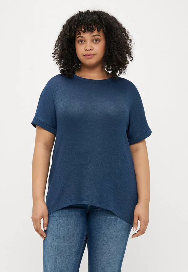 

Футболка с принтом на воротнике vmcbrianna o Vero Moda Curve, Dark Denim/China Blue Melange, Синий, Футболка с принтом на воротнике vmcbrianna o Vero Moda Curve, Dark Denim/China Blue Melange