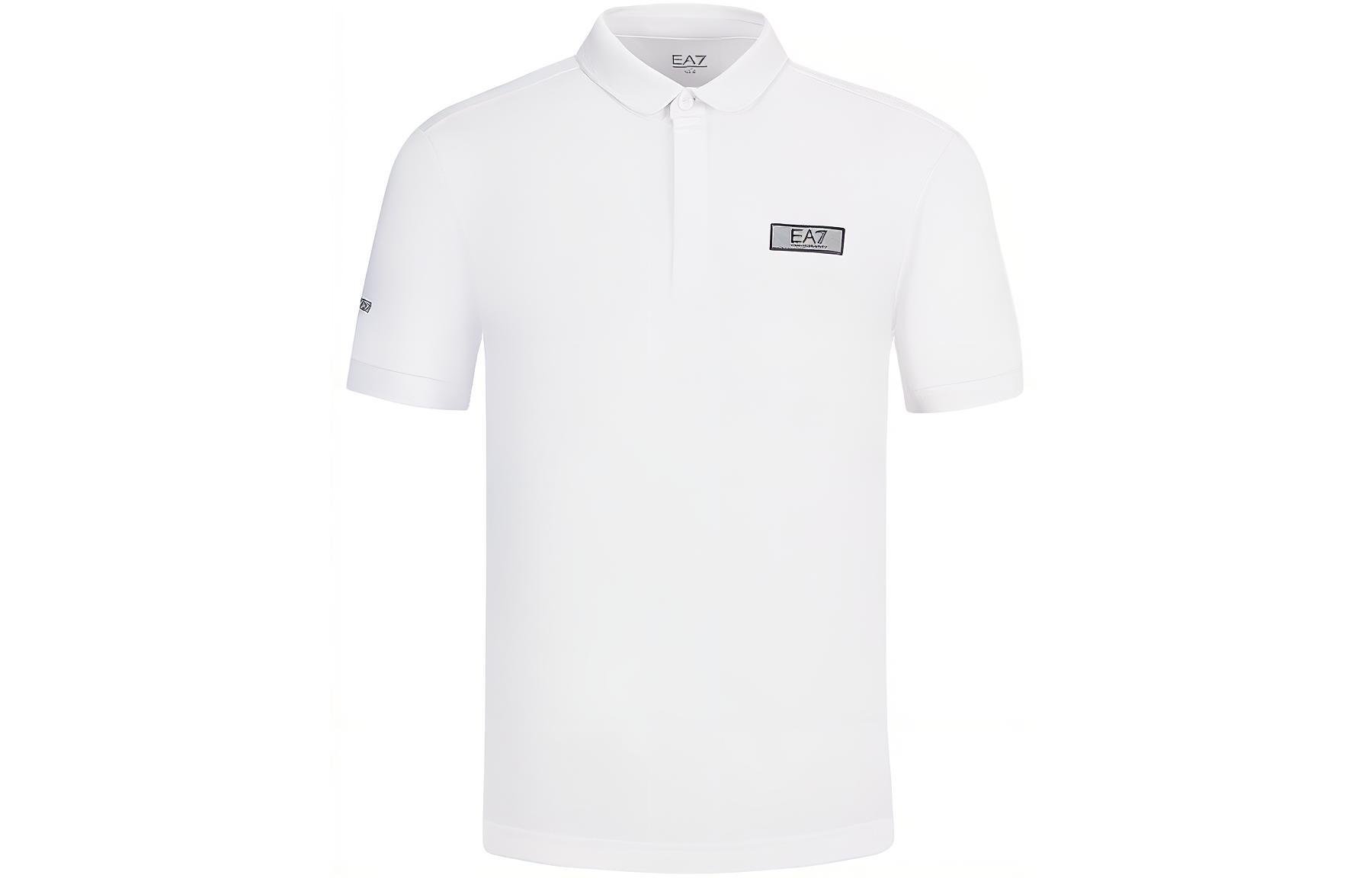 

Футболка с логотипом Pol Shirt EMPORIO ARMANI, белая