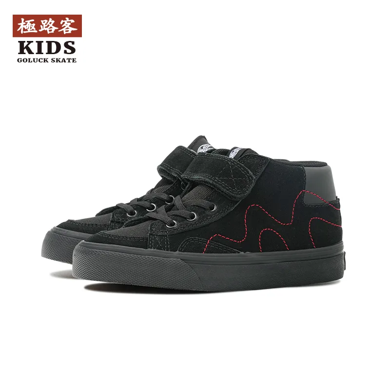 GOLUCK Кроссовки для скейтбординга mid top детские черно-красные — фото 2