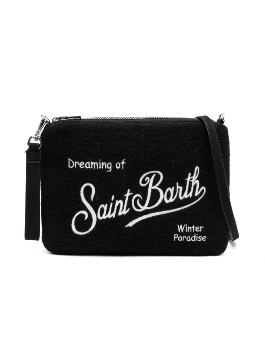 

MC2 Saint Barth Kids сумка через плечо с вышитым логотипом, черный