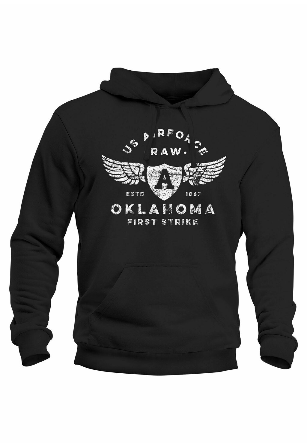 

Толстовка с капюшоном PRINT US AIRFORCE OKLAHOMA AVIATOR Neverless, черный