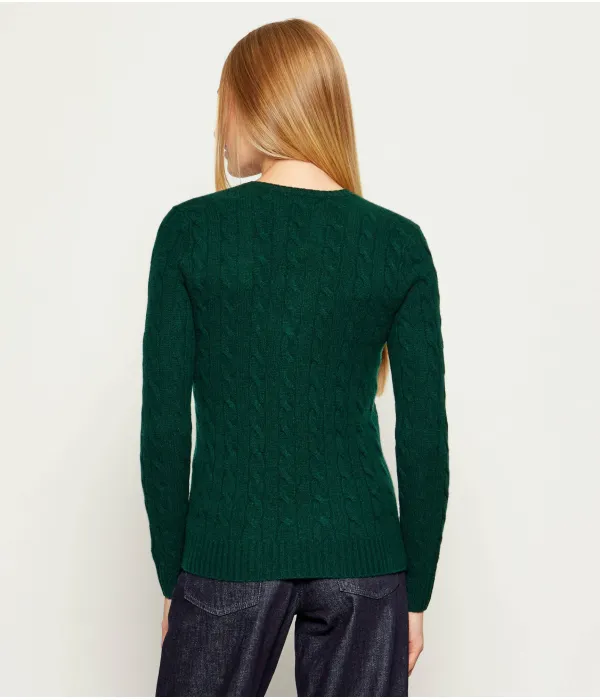 Шерстяной свитер Кимберли Slim fit Polo Ralph Lauren, зеленый — фото 3