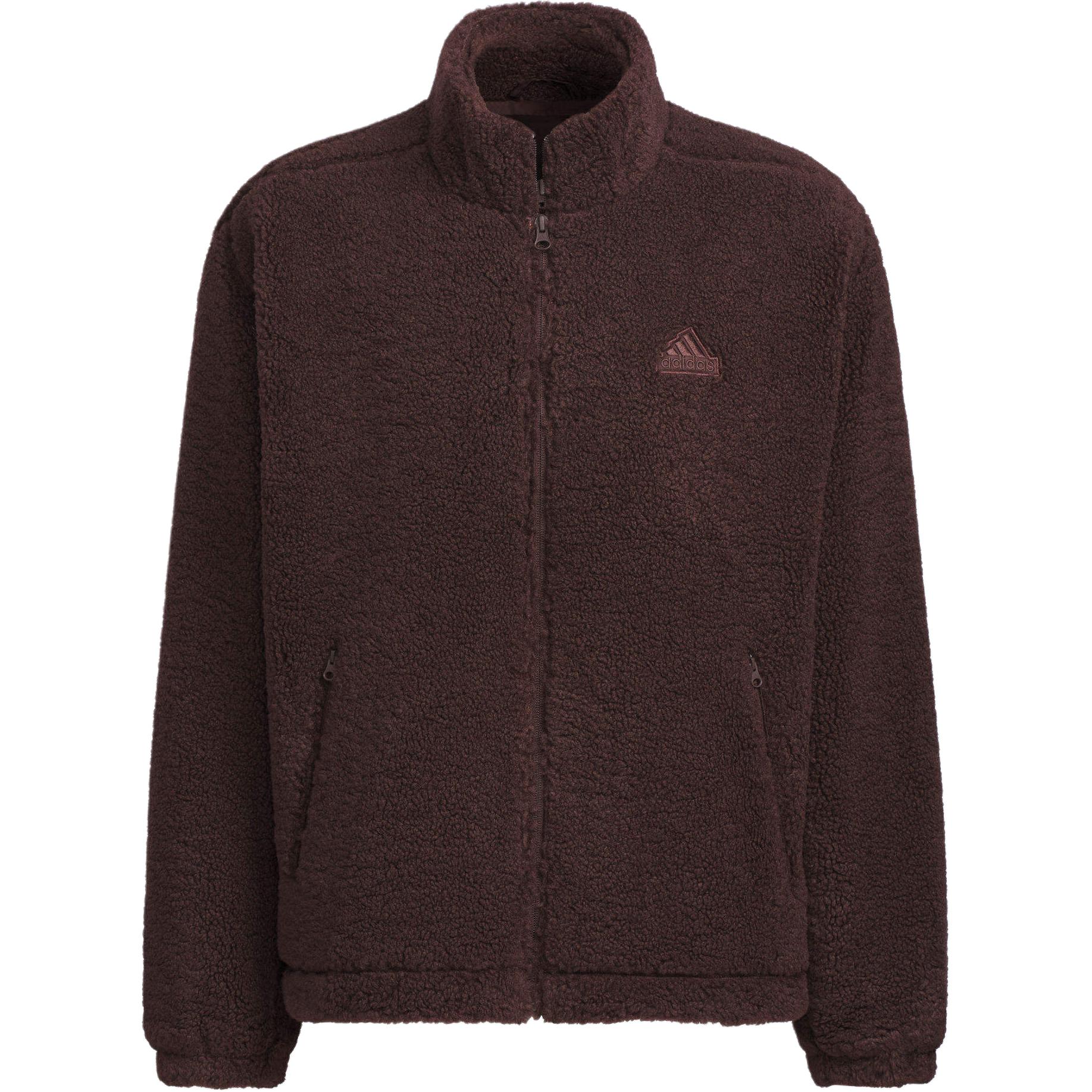 Спортивная производительность FW24 ST WARM MIX Пальто с бархатистым эффектом Мужское Кофе Adidas — фото 2