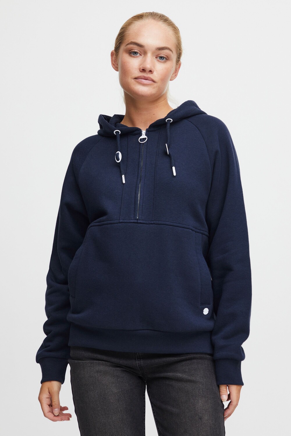 

Толстовка Oxmo Kapuzensweatjacke OXAndrea Kapuzensweatpullover, серый