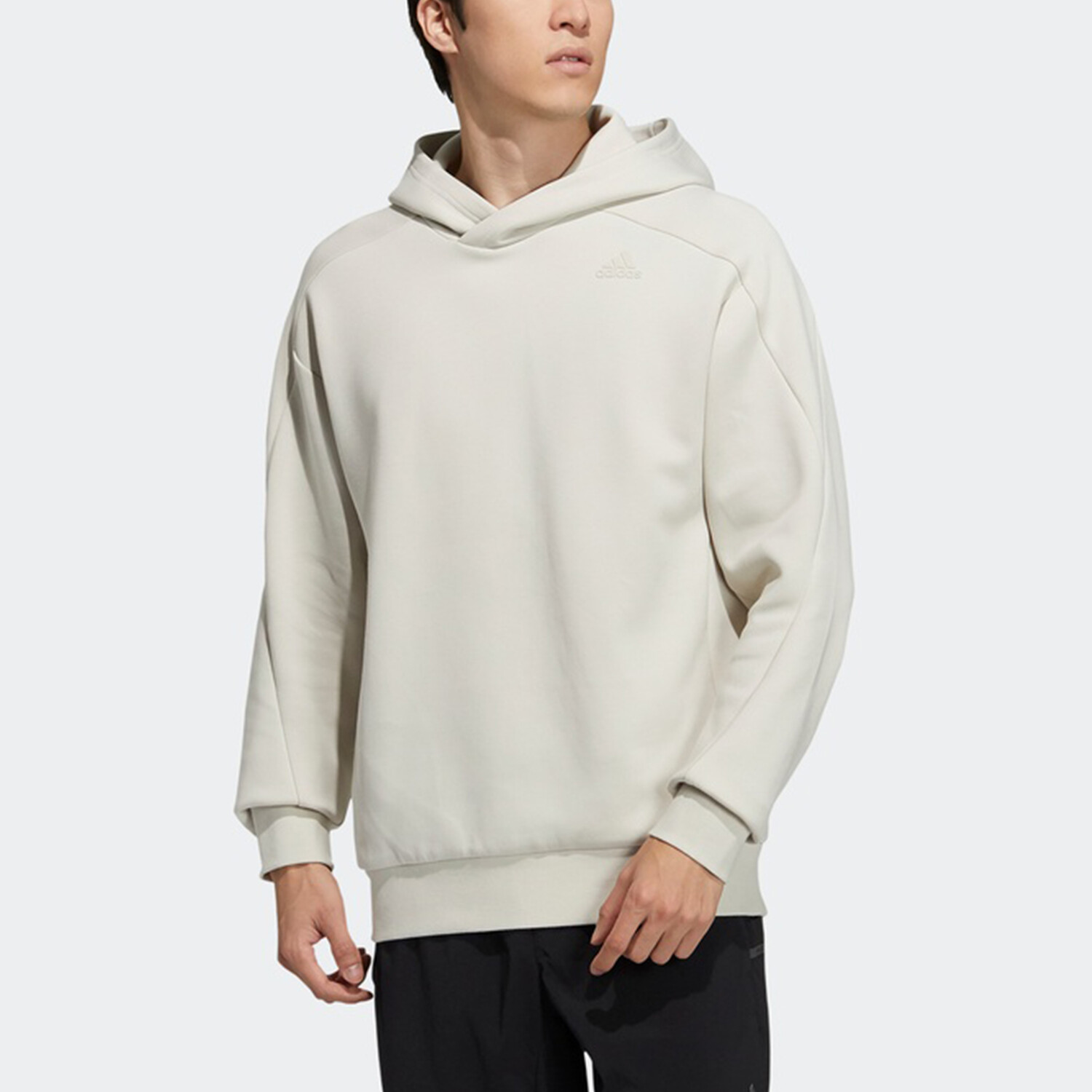 Толстовка мужская Off White Adidas, кремовый — фото 3
