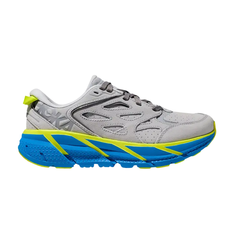 

Кроссовки HOKA Clifton L Suede 'Lunar Rock Diva Blue', серый