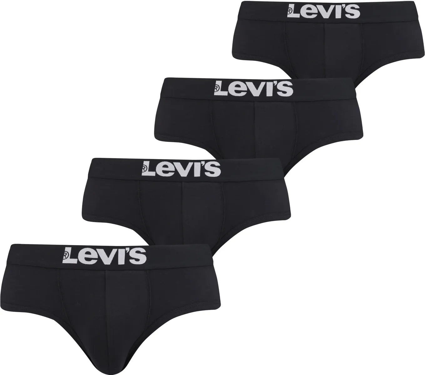 

Трусы Levi's (4 шт. в упаковке) с тканым поясом с логотипом, черный