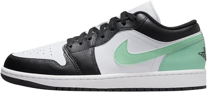 

Мужские кроссовки Nike Air Jordan 1 Low, White/Black-Green Glow