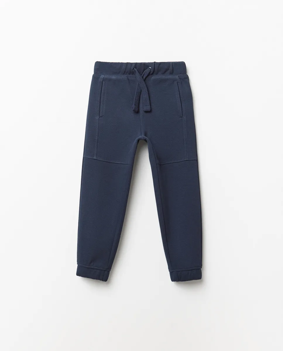 

Брюки из велюра-пике Sfera, темно-синий