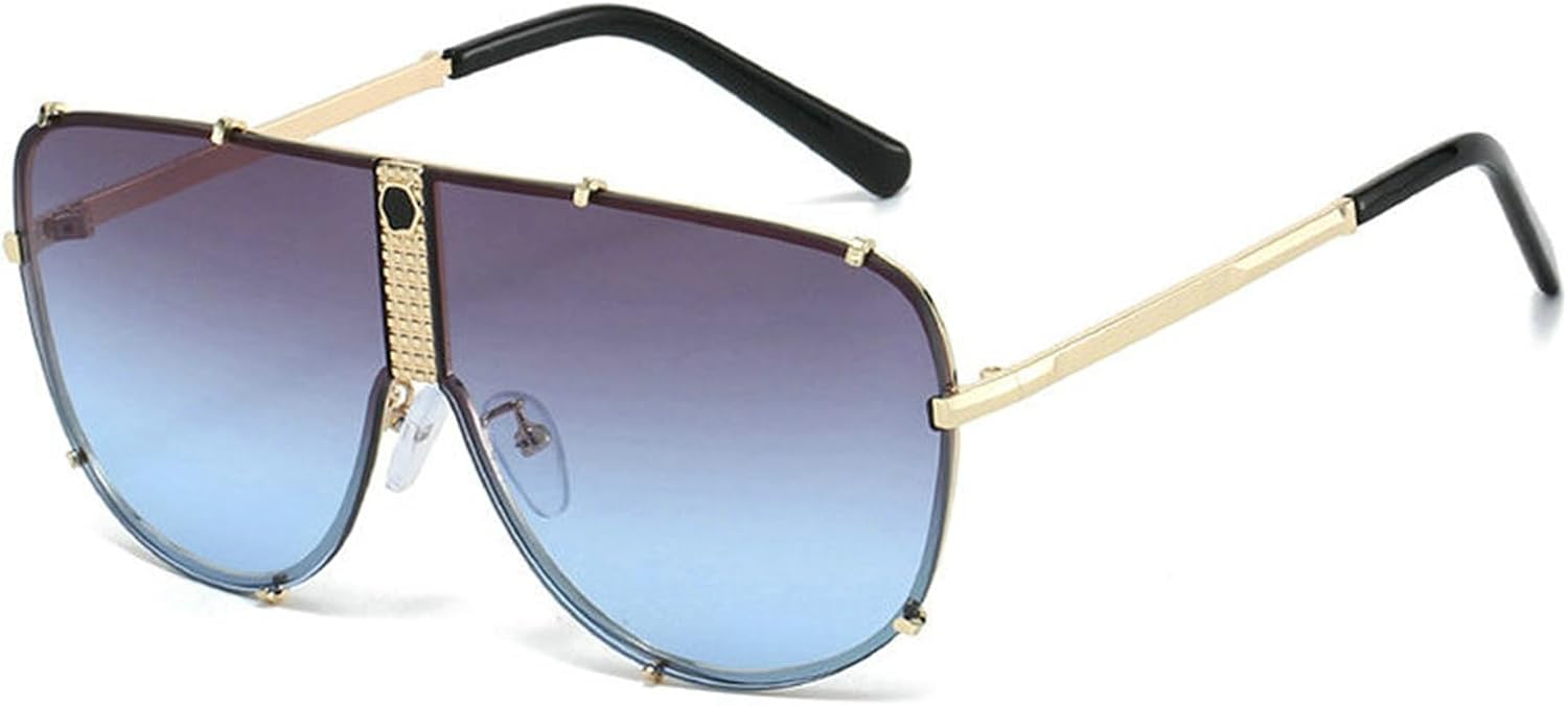 

Willochra Модные большие квадратные солнцезащитные очки для женщин, винтажные солнцезащитные очки с плоской верхней частью, солнцезащитные очки-щитки для мужчин, панк-очки, мужские солнцезащитные очки с заклепками, C4