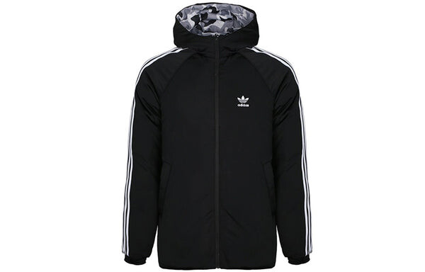 Пуховик adidas Neo COLOR BLOCK JKT Mens Black Down Jacket Thick Cot Running Jas Sport Kleding Mannelijke Wind-proof Hoodies, черный — фото 3