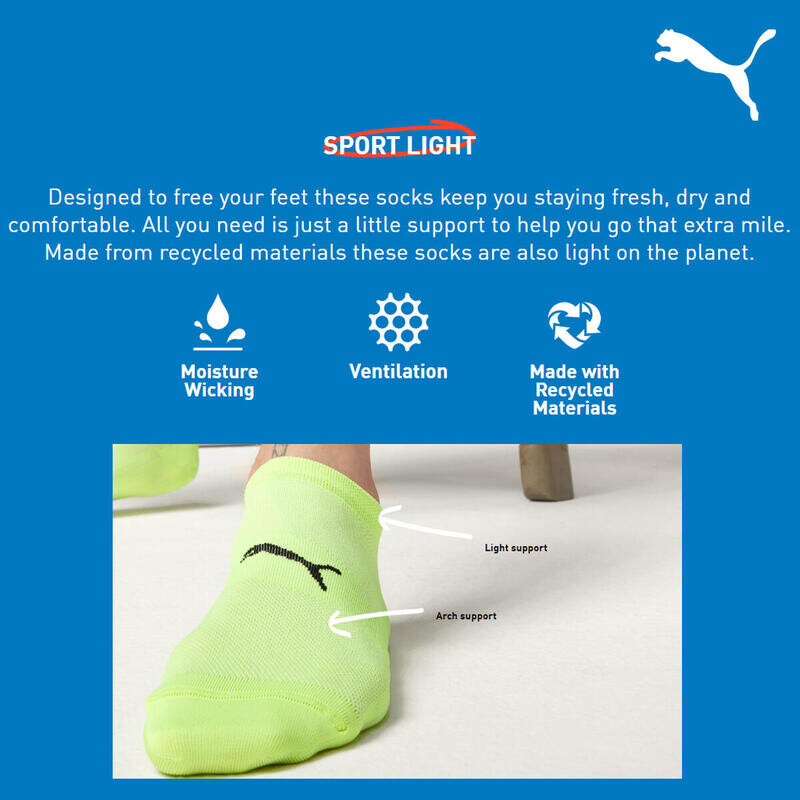 PUMA Sport Легкие кроссовки унисекс, 6 пар синих носков — фото 2