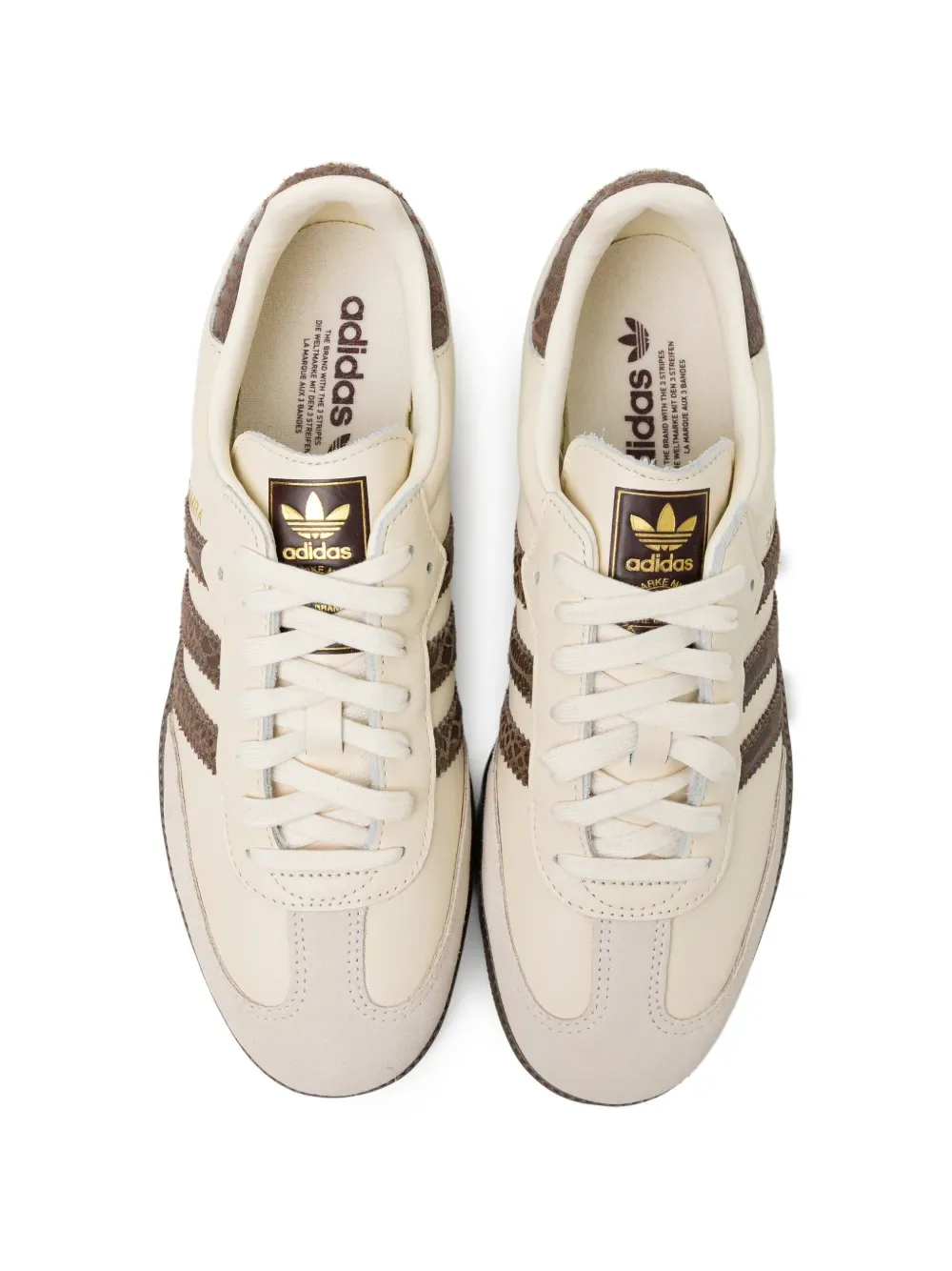Кроссовки Samba OG на шнуровке Adidas, бежевый — фото 3