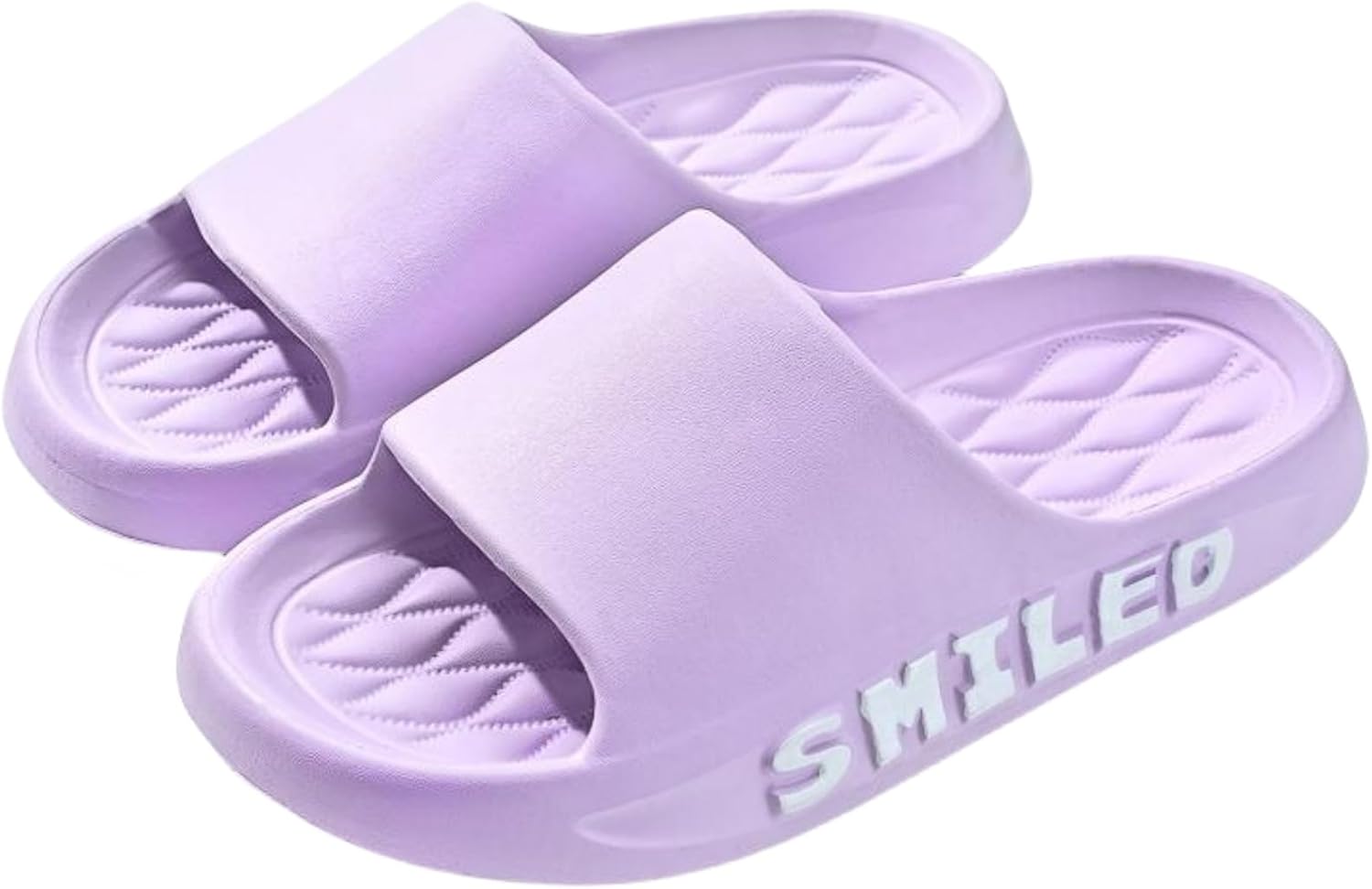 

Домашние тапочки, мягкие шлепанцы для душа для женщин и мужчин, домашние тапочки, слайды, сандалии с утолщенной подошвой, летние тапочки для бассейна, для ванной комнаты, нескользящие, быстро сохнущие пляжные шлепанцы Iwhgrmp, фиолетовый