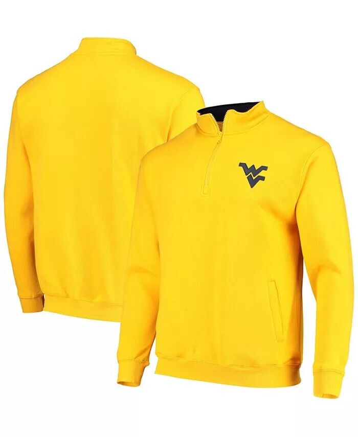 

Мужская толстовка West Virginia Mountaineers Tortugas Logo с застежкой-молнией на четверть Colosseum, золотой