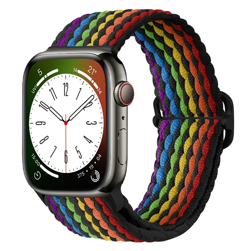 

Biaodaige Часы Strap All Compatibility Nylon Material 120 190mm, Black Rainbow