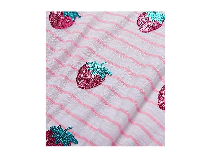 Платье с запахом в полоску Strawberry Stripes Hatley Kids, Fandango Pink — фото 3