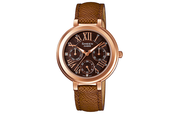 

CASIO Часы Women's SHEEN Coffee Watch SHE-3034GL-5A, Chocolate Watch Dial