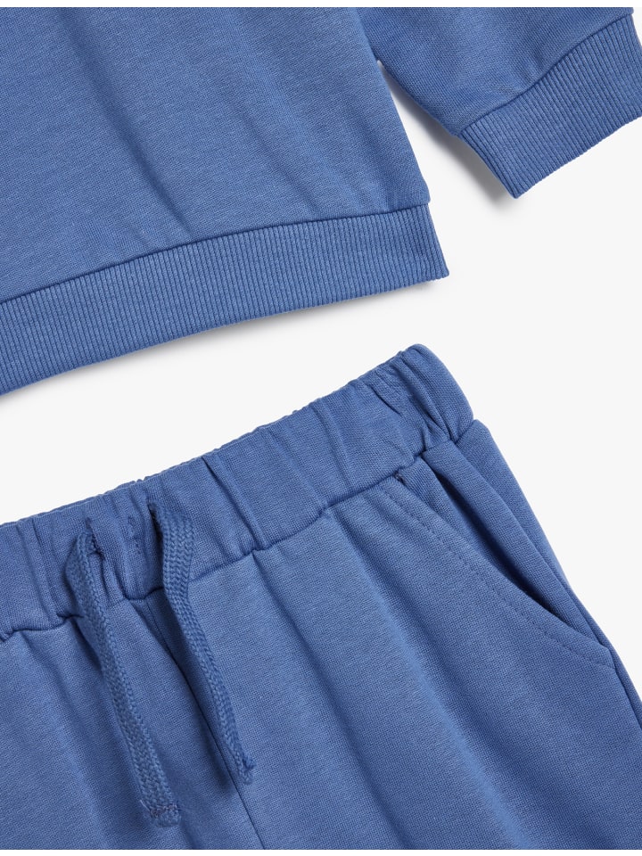 

KOTON Комплект из 2 предметов: толстовка/брюки синего цвета