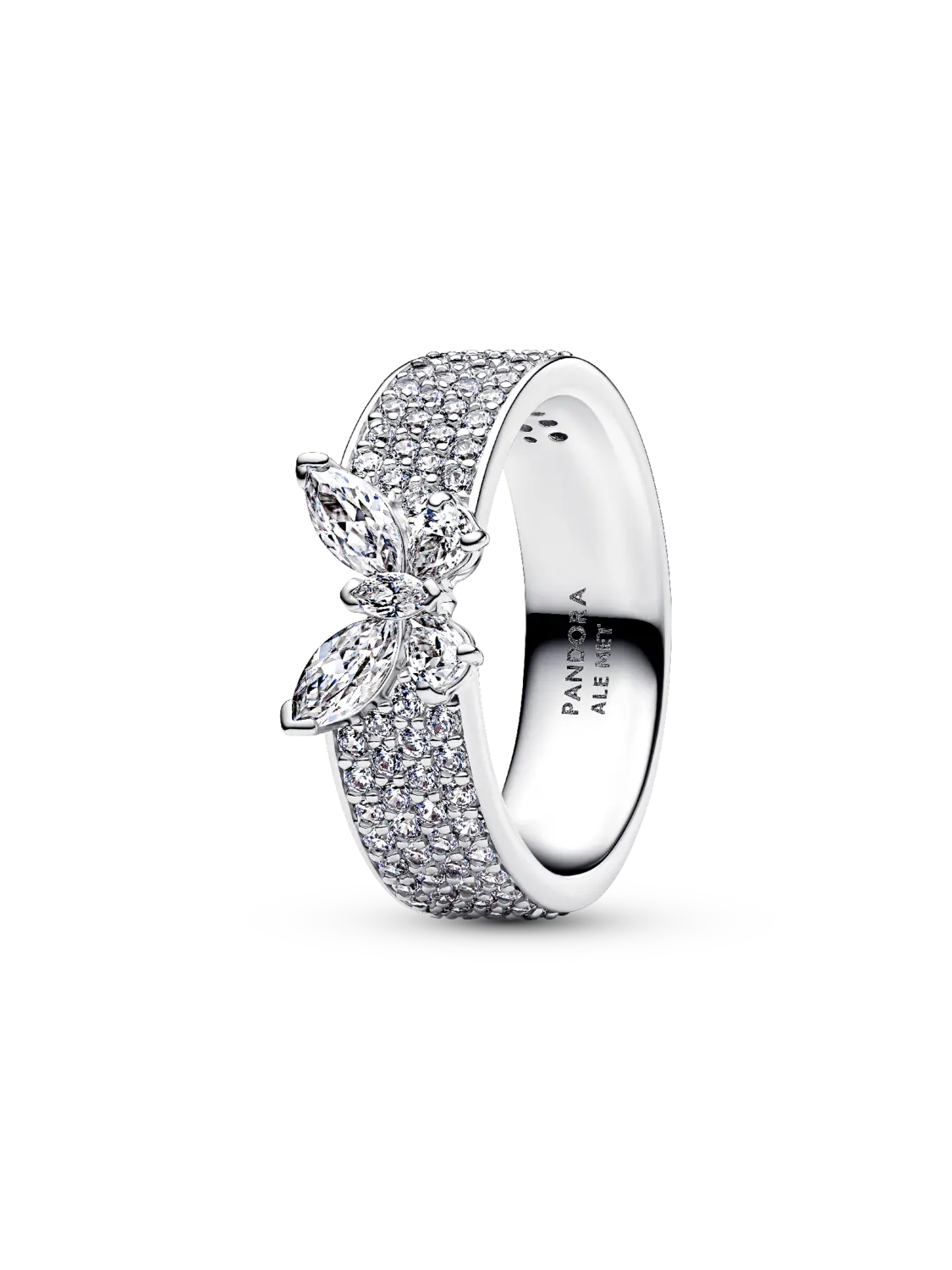 

Кольцо Sparkling Butterfly Bold Pandora, серебро 925 пробы