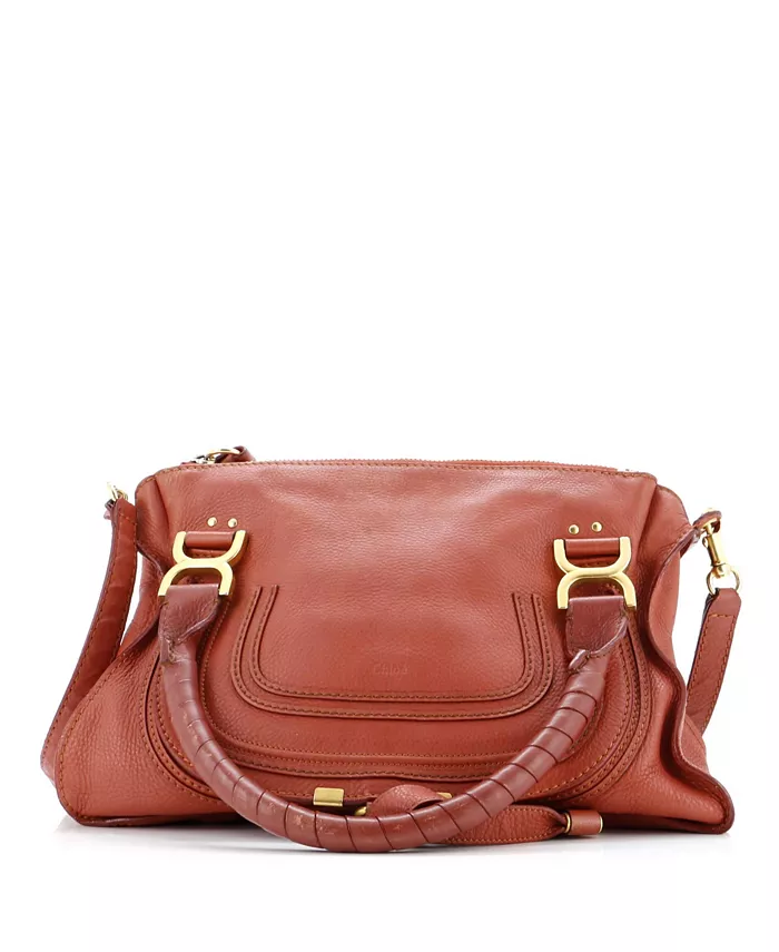 

Кожаная сумка Marcie среднего размера Pre-Owned Chloe, коричневый