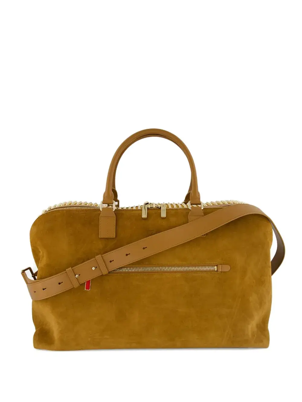 

Дорожная сумка через плечо с шипами Christian Louboutin, коричневый