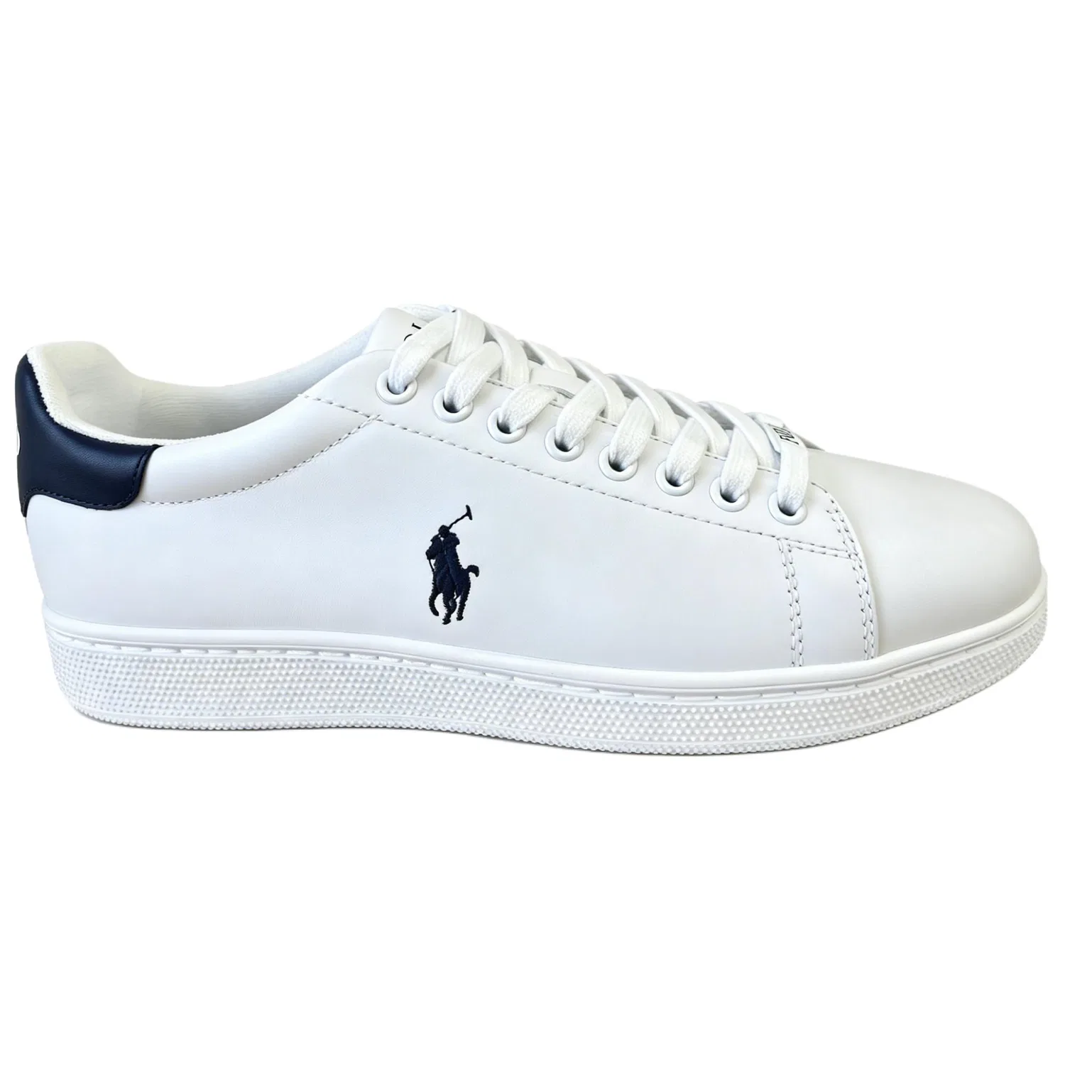 Кеды кожаные низкие Polo Ralph Lauren белые — фото 4