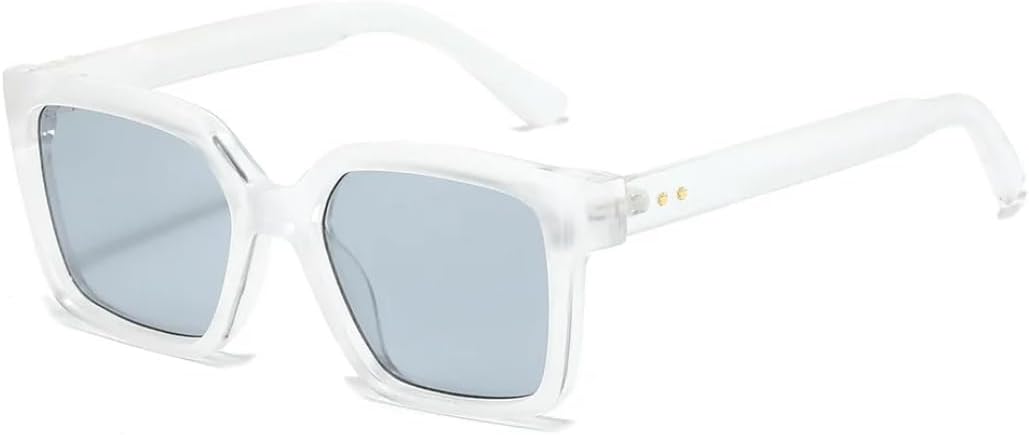 

Квадратные женские солнцезащитные очки с солнцезащитным козырьком UV400 в стиле ретро с заклепками. Мужские солнцезащитные очки с леопардовым принтом и градиентным оранжевым покрытием TVTBBVV, Transparent Grey