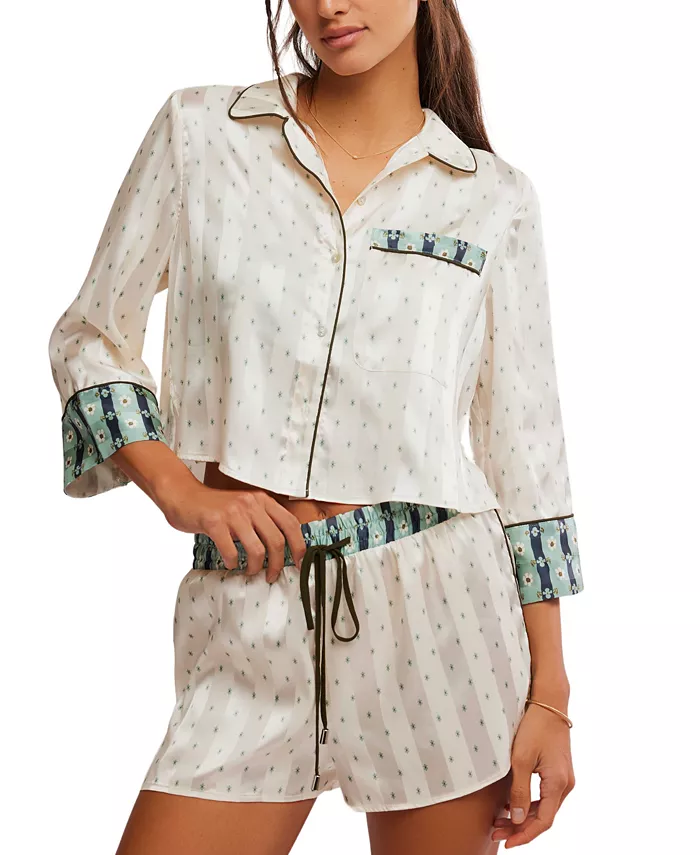 

Женский пижамный комплект Pillow Talk Short Free People, зеленый