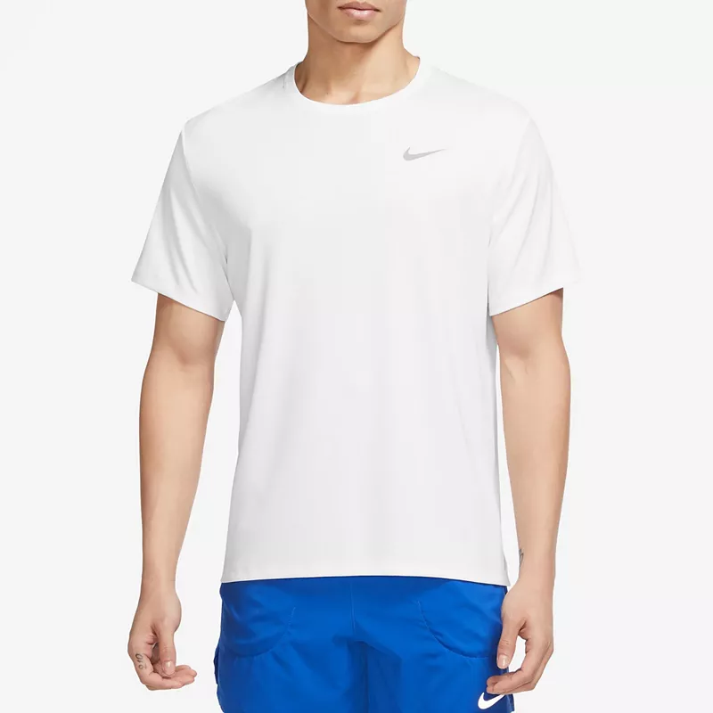 

Мужская беговая рубашка с короткими рукавами Nike Dri-FIT UV Miler, белый