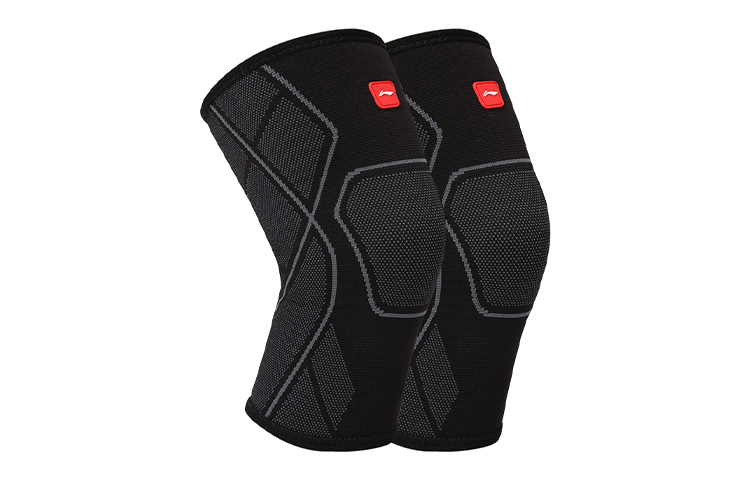 

Беговые баскетбольные фитнес унисекс наколенники из силикона эластана полиэстера полиамида LINING, черный