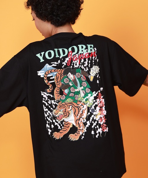 

CORPUS　SELECT Футболка с коротким рукавом, принт "Кабуки и тигр", CORPUS SELECT, черный