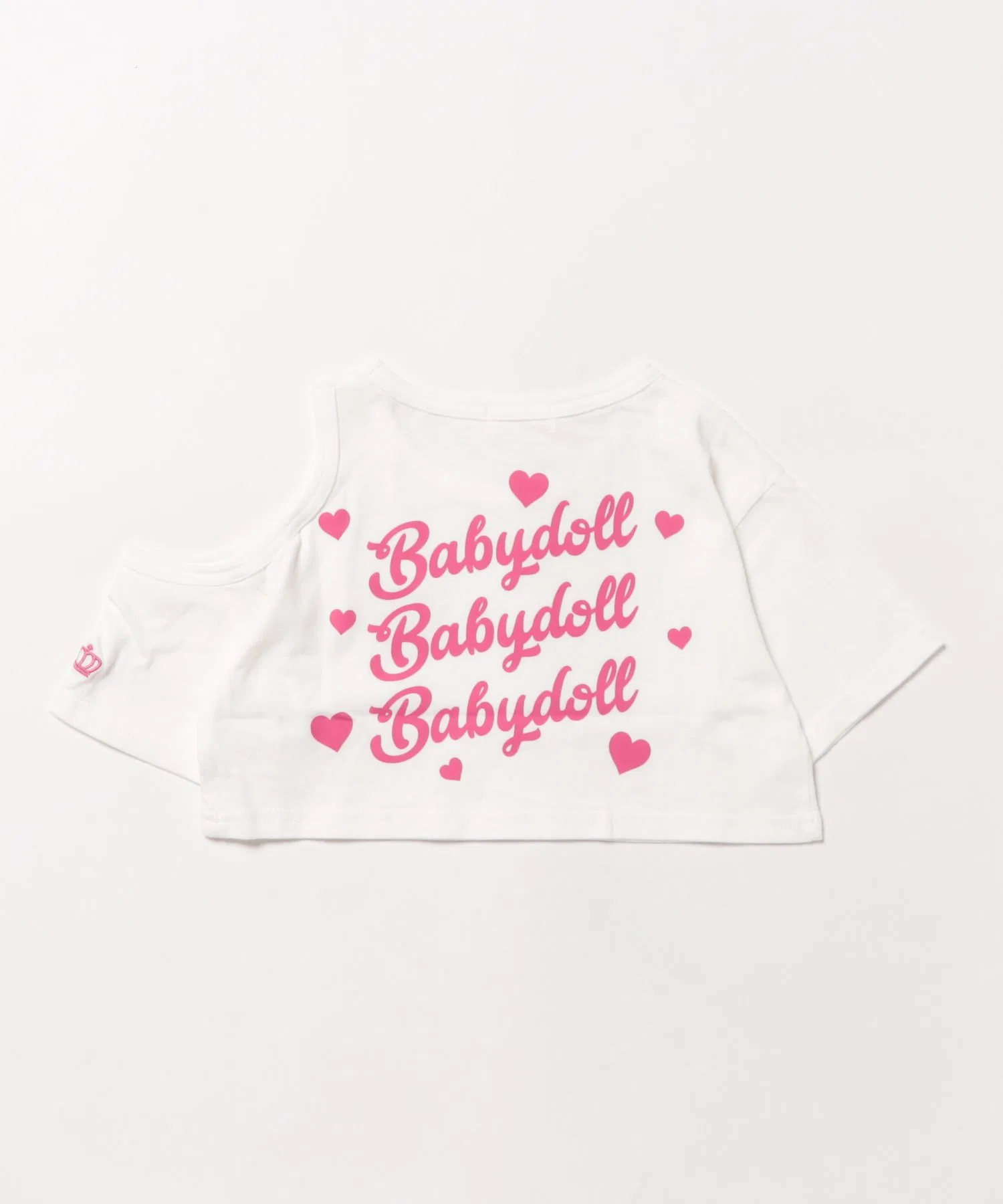 Детская футболка BABYDOLL с одним открытым плечом — фото 3