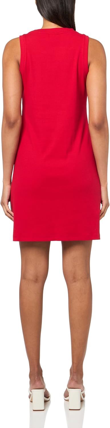 Женское платье-майка без рукавов Tommy Hilfiger Chatham из трикотажа в рубчик, Scarlet — фото 2