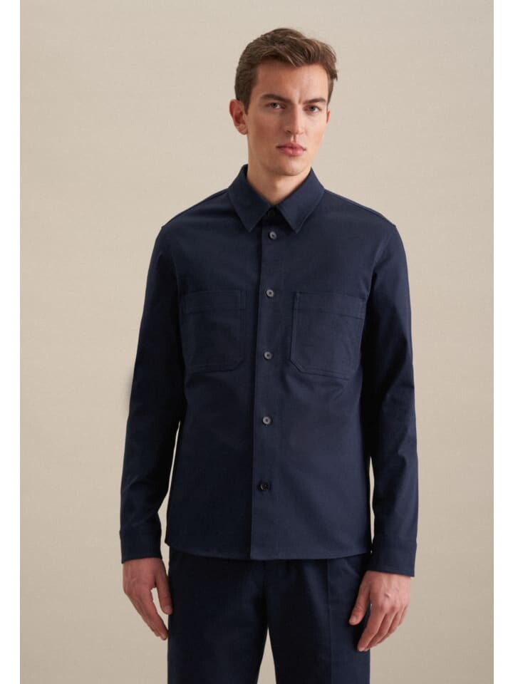 

Рубашка Seidensticker Overshirt Regular, темно-синий