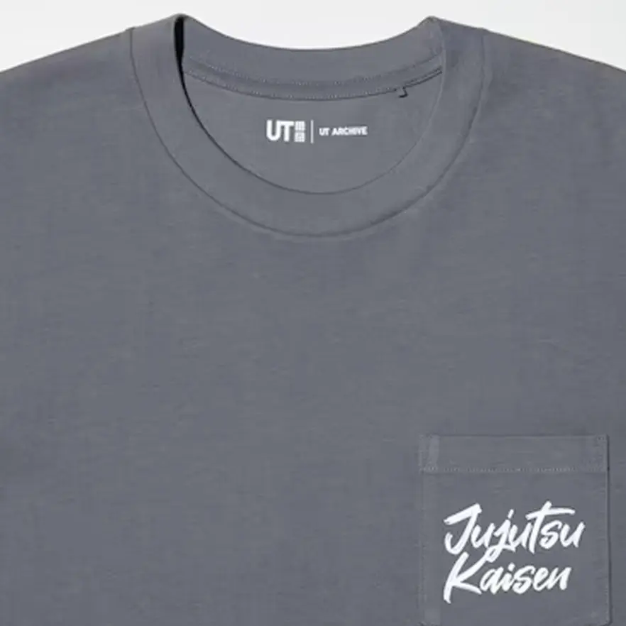 Футболка X Spell Fight Co titled Series Unisex Asphalt Gray UNIQLO, серый — фото 4