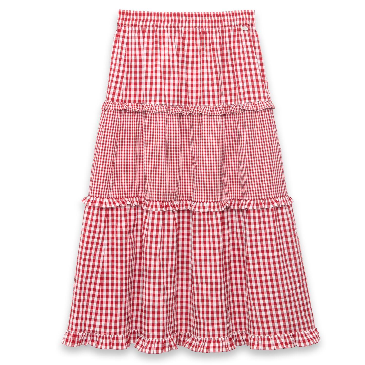 

Повседневная длинная юбка женская KIRSH, красный