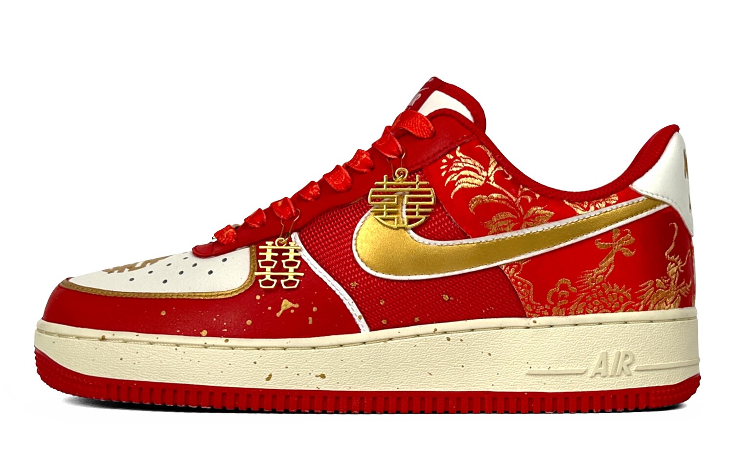 

Кроссовки Nike Air Force 1 Skateboard Shoes Unisex Low-Top White Gold