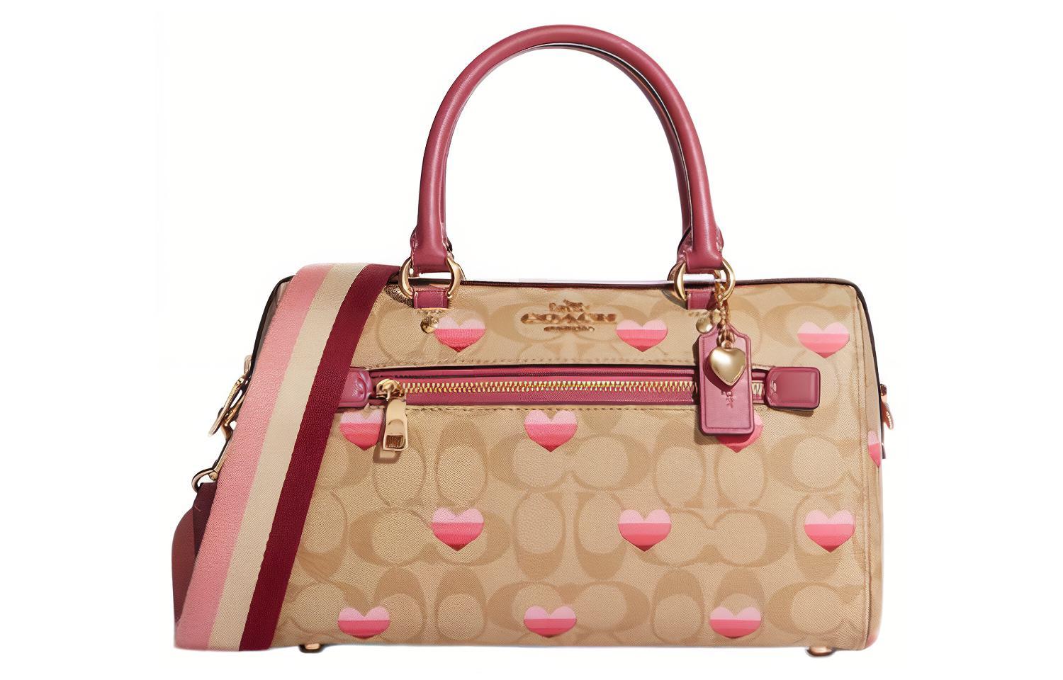 

COACH Роуэн Искусственная кожа Одноплечевая сумка через плечо Средняя Женская Монограмма Коричневая