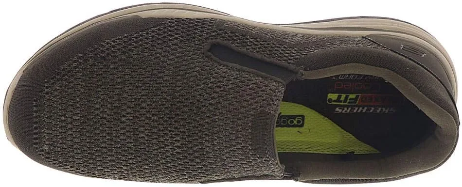 Мужские кроссовки Skechers Expected 2.0 - Arago Slip On Canvas, коричневый — фото 3