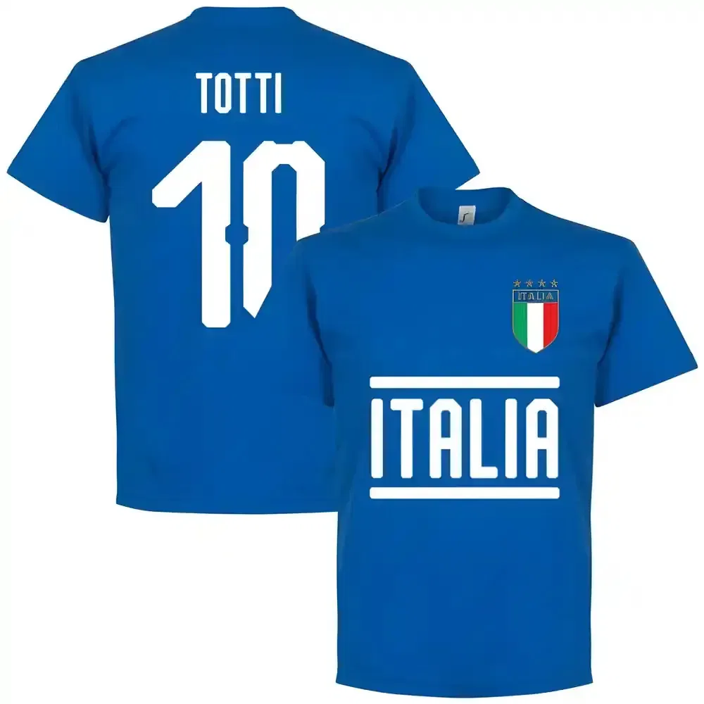 Футбольная футболка с дизайном Totti 10 Italy, синий