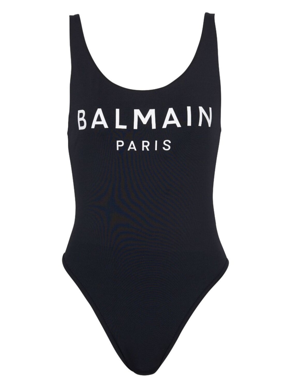

Купальник с логотипом и U-образным вырезом Balmain, черный