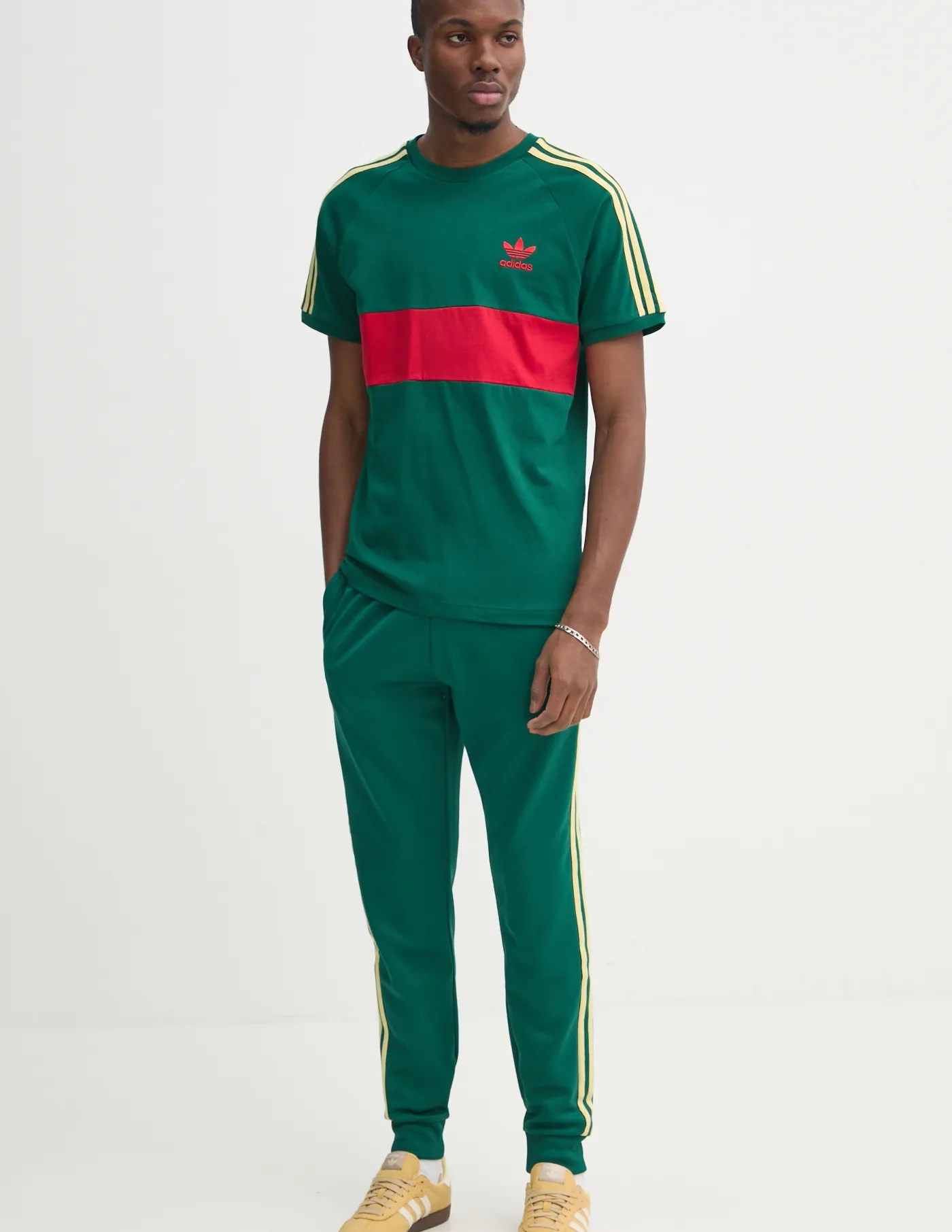 

Спортивные брюки из нержавеющей стали TP adidas Originals, зеленый