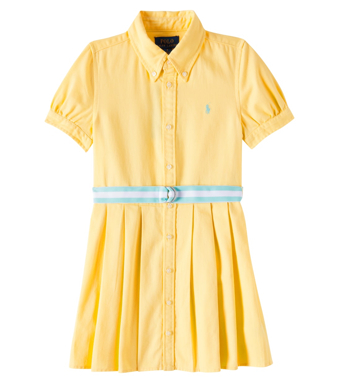 

Платье-поло из хлопкового твила Polo Ralph Lauren Kids, Corn Yellow