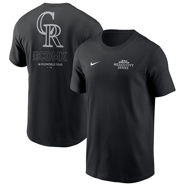 

Футболка мужская black colorado rockies 2024 mlb world tour mexico city series Nike