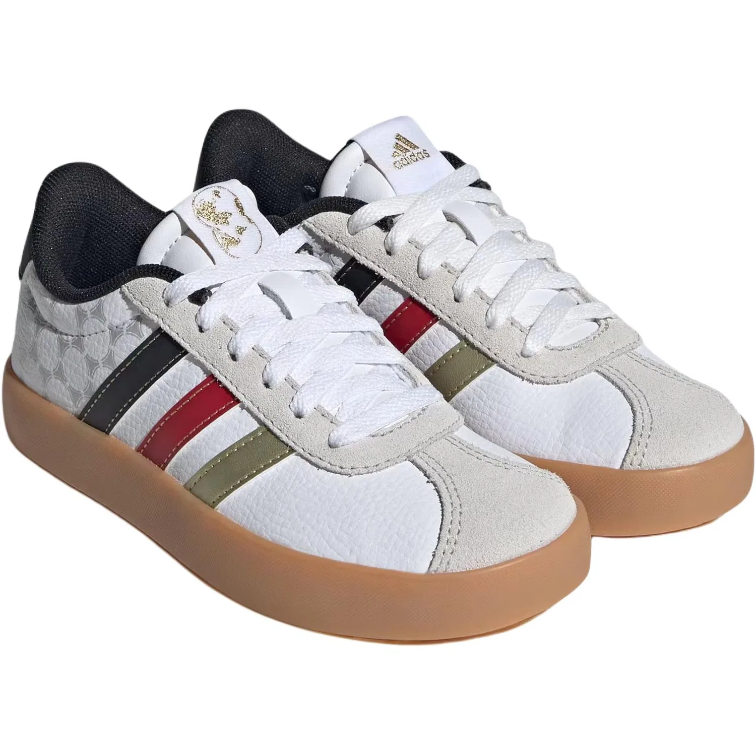 Кроссовки для скейтбординга VL COURT 3.0 Slip Resistant Low top Kids' Skateboarding Shoes White Kids' Adidas — фото 4