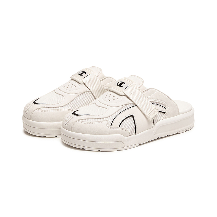 Champion Закрытые тапочки Unisex Milk White/Black — фото 3