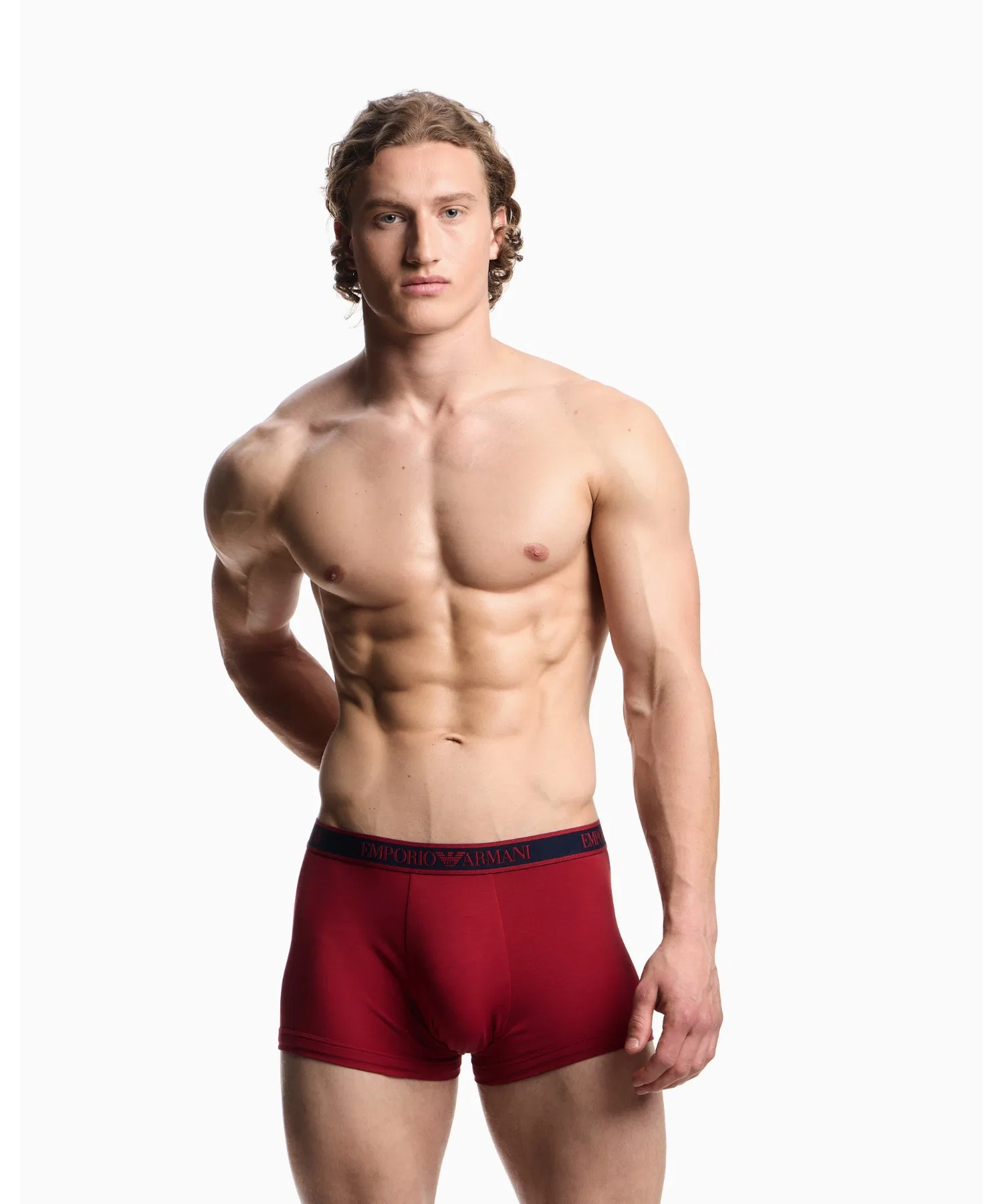 <Эксклюзивно онлайн> [Emporio Armani] Боксерские шорты, комплект из 3 штук, пояс с логотипом Core — фото 3